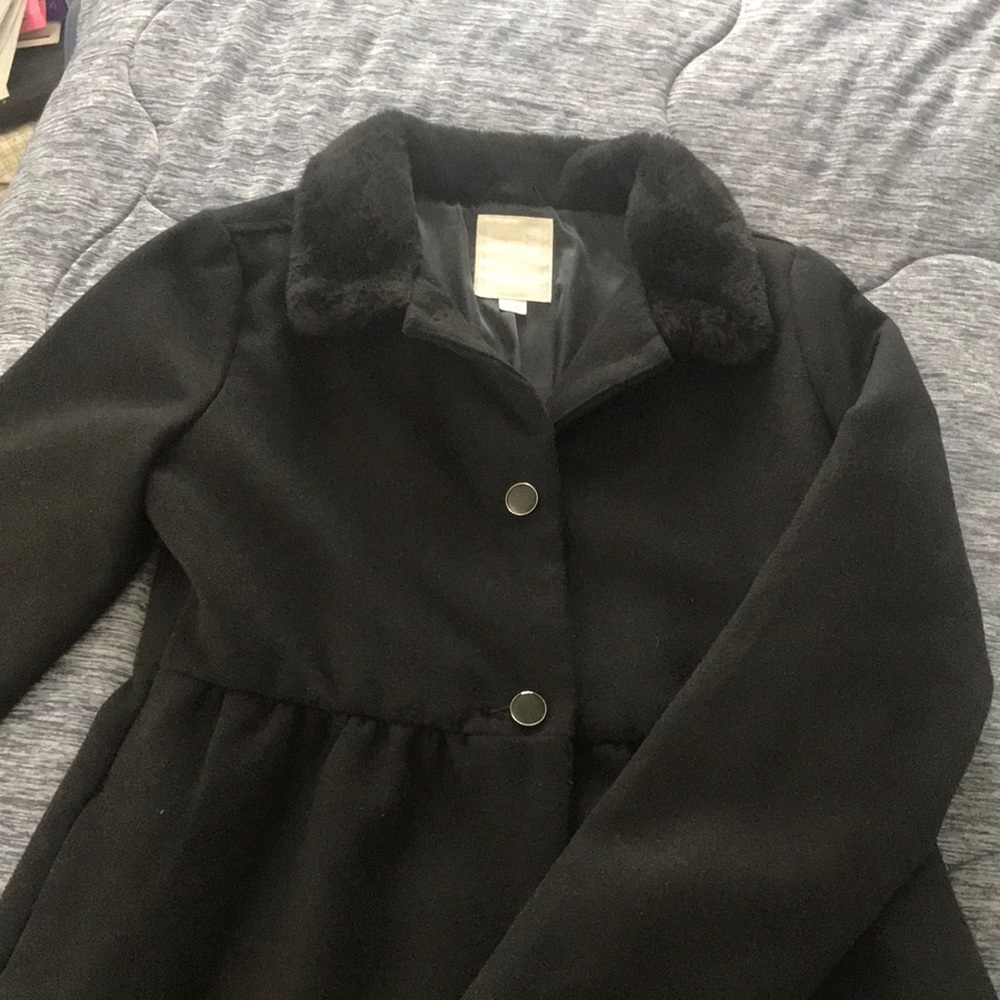 Girl Gymboree black coat size 14